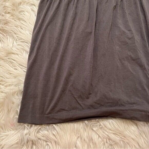 Loft Mini Skirt A-Line Gray Ruffle - Picture 8 of 11